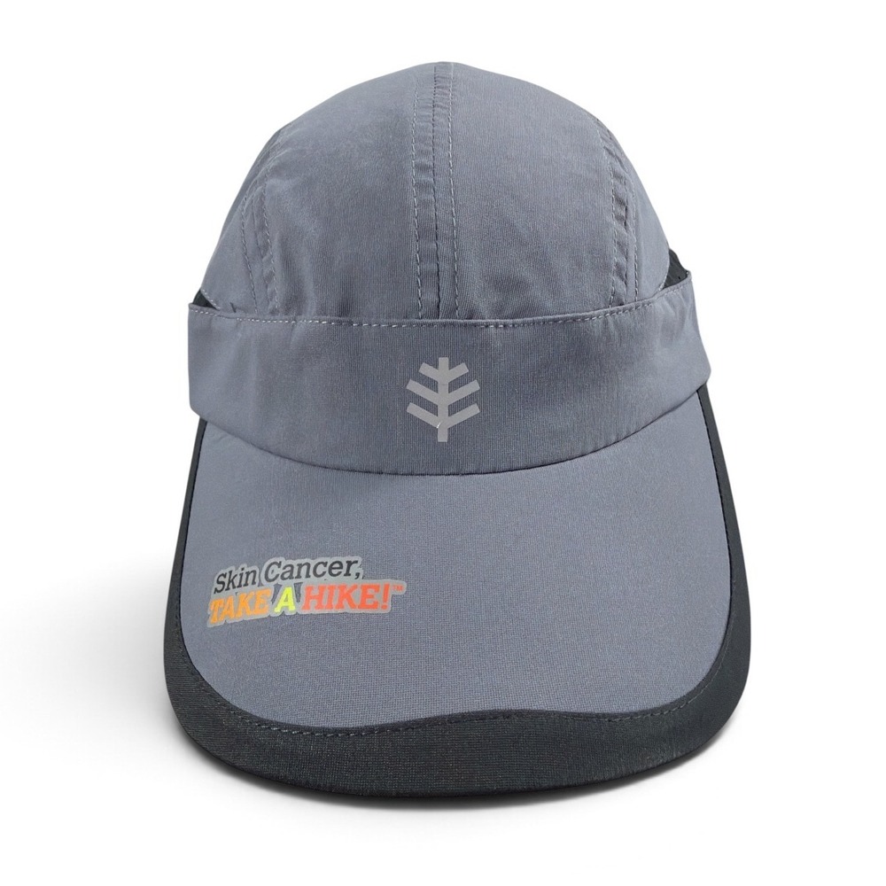 Coolibar Sun Breaker Running Cap Unisex One Size Gray Neck Flap UPF 50+
